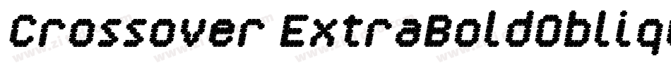 Crossover ExtraBoldOblique字体转换